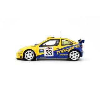 RENAULT MEGANE MAXI #33 M. ROWE- SAN REMO 199 OttO mobile 1:18 Resinemodell (Türen, Motorhaube... nicht zu öffnen!)